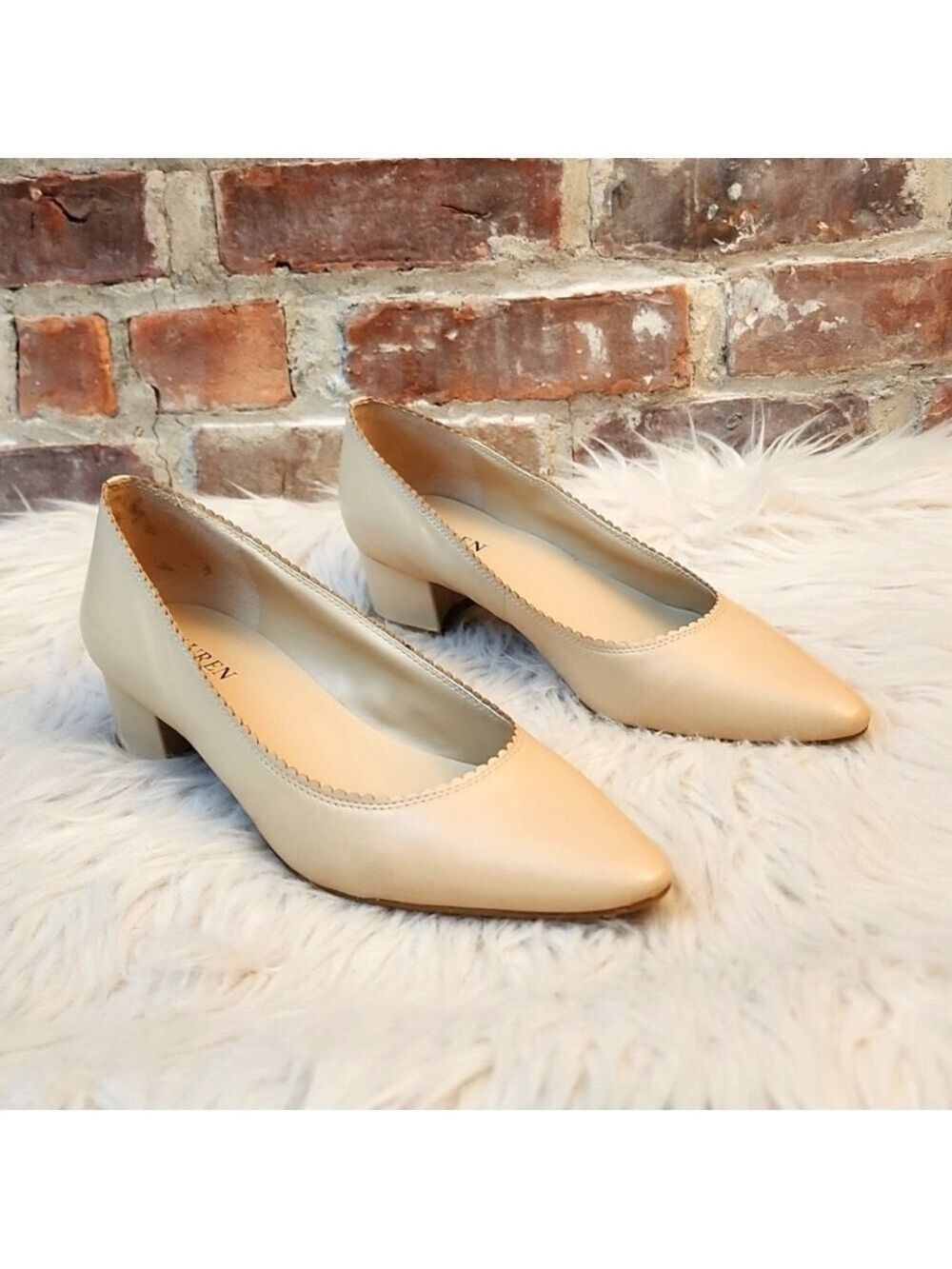 Lauren Ralph Lauren Scalloped Edge Shoes, Size 10B